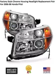 Front Halogen Headlight Assembly Lh Rh Side Clear Lens For 2006-08 Honda Pilot. Fixed Price $226.78.