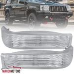 Bumper Lights Fits 1993-1996 Jeep Grand Cherokee Clear Parking Turn Signal Lamps. Fixed Price $18.52.