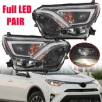 Fit 2016 2017 2018 Toyota Rav4 Bi-led Headlight Chrome W/led Drl Right & Left. Fixed Price $182.00.
