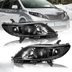 For 2011-2020 Toyota Sienna Halogen Projector Black Headlights Lamps Pair. Fixed Price $103.99.