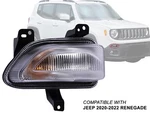 Fits Turn Signal Lamp 2020 - 2023 Jeep Renegade Passenger Right Side Ch2531107. Fixed Price $77.98.