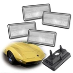 Front+rear Clear Side Marker Parking Lights Housings For 74-79 Chevy Corvette C3. Fixed Price $79.99.