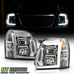 For 2007-2013 Gmc Yukon Chrome Dual Led Tube Projector Headlights Headlamps Set. Fixed Price $235.99.