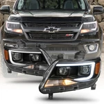 Black 2015-2022 Chevy Colorado Led Tube Drl Dual Projector Headlights Headlamps. Fixed Price $278.99.
