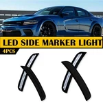 Front Rear Turn Signal Side Marker Light White Led For 15-22 Dodge Charger Smoke. Fixed Price $37.99.