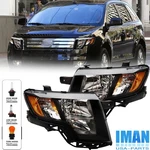 For 2007-2010 Ford Edge 1 Pair Black Housing Headlights Headlamps With Bulbs. Fixed Price $134.99.