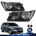 Headlights For 2009-2020 Dodge Journey Black Clear Housing Headlamps Lh&rh Opt. Fixed Price $84.99.