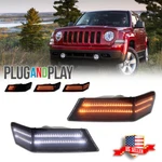 For 07-17 Jeep Patriot Smoke Switchback Led Turn Signal Blinker Corner Lights 2x. Fixed Price $54.99.