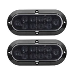 Tmh 6" Oval Smoked Lens/red Led Trailer Tail Light Surface Mount 10 Water.... Fixed Price $22.27.