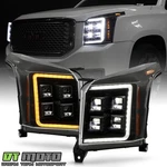 For 2015-2020 Gmc Yukon Xl Sequential Switchback Drl Quad Led Module Headlights. Fixed Price $685.99.