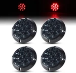 4 Pcs Inch Round Smoked Lens Red Bulb 12 Led Stop Brake Tail Lights Utility C. Fixed Price $43.99.