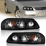 Weelmoto Pair Headlights For 2000-2005 Chevy Impala Black Headlamps Assembly. Fixed Price $72.88.