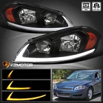 Fits Black 2006-2013 Chevy Impala Monte Carlo Headlights Switchback Led Signal. Fixed Price $179.38.