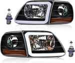 1997-2002 Expedition 1998-2003 F150 Headlights Drl Black Housing Compatible. Fixed Price $191.79.