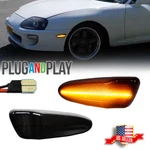 For 1997-1998 Toyota Supra Mk.4 Smoked Amber Led Front Bumper Side Marker Lights. Fixed Price $29.99.