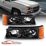 2003 2004 2005 2006 Fit Chevy Silverado Avalanche 1500/2500 Black Bumper Lights. Fixed Price $46.99.
