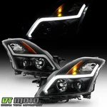 For 2007-2009 Nissan Altima Sedan Black Smoke Led Tube Projector Headlights Pair. Fixed Price $245.99.