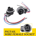 Universal Pigtail Wire Female Socket 3157 S Two Harness Front Turn Signal Park. Fixed Price $11.39.