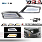 2pcs Clear Left & Right Corner Lights Drl Turn Signal For Jeep Liberty 2008-2012. Fixed Price $99.99.