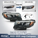 For 2022-2025 Jeep Compass Upgrade Led Headlight With Drl Reflector Pair. Fixed Price $299.90.