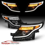 2011 - 2015 For Ford Explorer Led Running Light Black Headlights. Fixed Price $438.57.