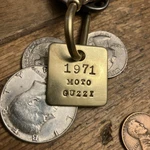 1971 Moto Guzzi Motorcycle Key Fob 71. Fixed Price $19.95.
