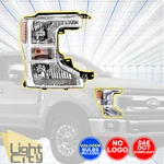 For 2020-2022 Ford Super Duty F250/350/450 Passenger Halogen Headlight Chrome Rh. Fixed Price $116.99.