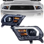 For 2010-2014 Ford Mustang Blk Projector Headlights Signal Amber W/led Tube Bar. Fixed Price $176.00.