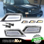 Clear Switchback Led Drl Turn Signal Light Front Pair Set For 08-12 Jeep Liberty. Fixed Price $99.99.