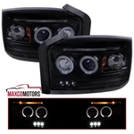 Smoke Projector Headlights Fits 2005-2007 Dodge Dakota Led Dual Halo Left+right. Fixed Price $189.49.