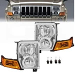 For 2006-2010 Jeep Commander Chrome Halogen Front Lamps Headlights L+r W/bulbs. Fixed Price $98.99.