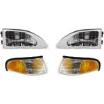 Headlight Kit For 1994-1998 Ford Mustang Left And Right With Corner Lights. Fixed Price $90.05.