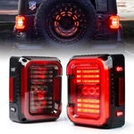 Xprite Smoked Led Tail Lights W/ Rear Brake Turn Lamp For 07-18 Jeep Wrangler Jk. Fixed Price $99.98.