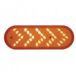 35 Led 6" Reflector Oval Sequential Turn Signal Light - Amber Led/amber Lens. Fixed Price $24.99.