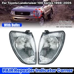 Clear Front Corner Light Lamp W Bulbs For Toyota Land Cruiser 100 Series 1998-05. Fixed Price $64.99.