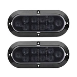 Tmh 6" Oval Smoked Lens/red Led 7.5 X 3.3 0.8 (l W H), Smoked/red. Fixed Price $23.31.