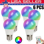 6 Pcs 16 Color Changing Light Bulb Remote Control Dimmable Rgb Led Bulbs E27 E26. Fixed Price $18.98.