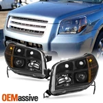 Fit 06-08 Honda Pilot Black Bezel Projector Headlights Headlamps Replacement. Fixed Price $101.99.