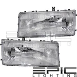Left Right Pair Head Lamps For 89-94 Chrysler Lebaron Dodge Spirit Acclaim. Fixed Price $84.11.