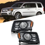 Pair Black Headlights For Honda Pilot 2009-2011 Headlamps Driver+passenger Side. Fixed Price $87.81.
