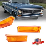 Pair Amber Front Turn Signal Light Lamp Lenses For 1970-1972 Ford F100 F250 F350. Fixed Price $39.99.