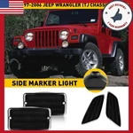 For 35582 Jeep Wrangler Tj Smoked Bumper Turn Fender Signal Marker Side Lights. Fixed Price $25.64.