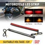 2 Flexible Motorcycle Led Strip 48led Brake Stop Turn Signals Running Tail Light. Fixed Price $9.99.
