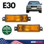 Front Bumper Indicator Turn Lights Amber Right & Left Set For Bmw E30 1988 1991. Fixed Price $128.00.