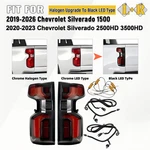 Upgrade Tail Lights For 2019-2026 Chevy Silverado 1500 Led Black Pair Conversion. Fixed Price $209.99.
