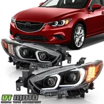 2014-2017 Mazda 6 Halogen Black Led Tube & Signal Projector Headlights Headlamps. Fixed Price $284.99.