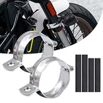 Biqing Motorcycle Turn Signal Bracket With Clamps - No-drill 32-41mm Silver. Fixed Price $34.01.