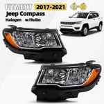 For 2017-2021 Jeep Compass Halogen Headlight W/ Bulbs Left+right Pair. Fixed Price $138.99.