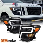 For 2016-2024 Nissan Titan Projector Headlight W/ Led Tube Signal- Black Housing. Fixed Price $309.99.