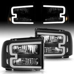 Clear/black Led Drl Headlights Fit For Ford F250 F350 F450 F550 05-07 Super Duty. Fixed Price $76.98.
